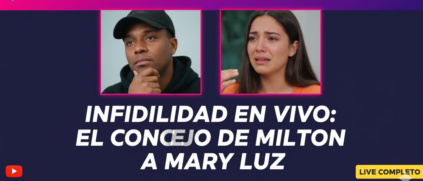 Milton y Mary luz. Mary luz le cuenta que le fue infiel su pareja pero ella escuchaba los consejos de Milton donde dice no soporten la infidelidad (Live completo.